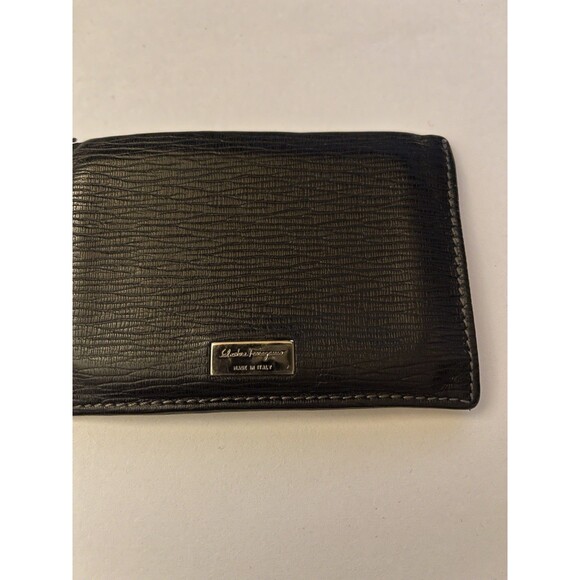 Salvatore Ferragamo Men’s Credit Card Holder Nameplate Calfskin Hammered Finish - Picture 6 of 10